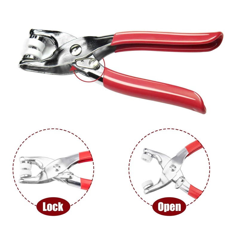 IMNTHO 100 Sets Metal Snaps Buttons with Fastener Pliers Press Tool Kit Perfect for DIY Crafts Clothes Hats and Sewing (100pcs) - Image 3