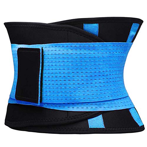 VENUZOR Waist Trainer Belt for Women - Waist Cincher Trimmer - Slimming Body Shaper Belt - Sport Girdle Belt (UP Graded)(Blue,Large) - Image 4