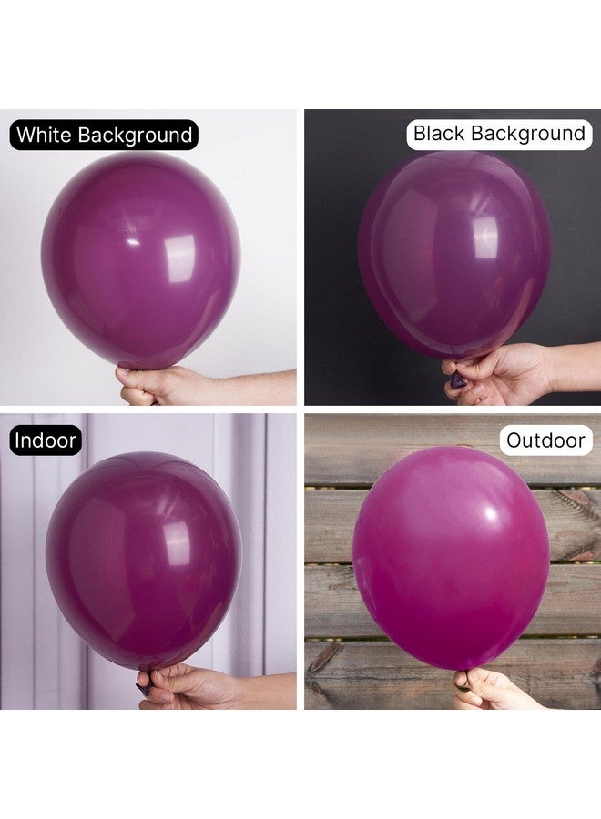 PartyWoo Dark Purple Balloons 142 pcs Different Sizes of 18 12 10 5 Inch Dark Magenta Plum Latex Helium Balloon Arch Kit Garland for Baby Shower Wedding Halloween Birthday Party Decorations Purple-F13 - Image 3