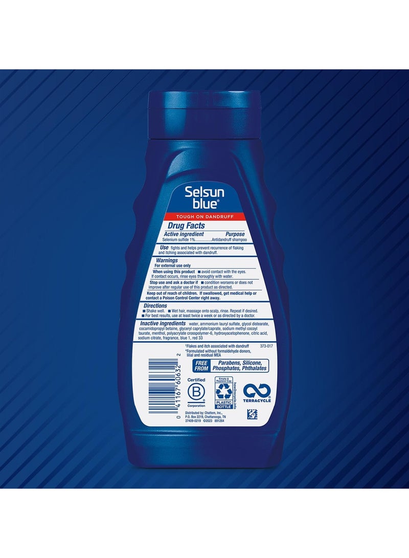 Selsun Blue Medicated Anti-dandruff Shampoo with Menthol, 11 fl. oz., Maximum Strength, Selenium Sulfide 1%