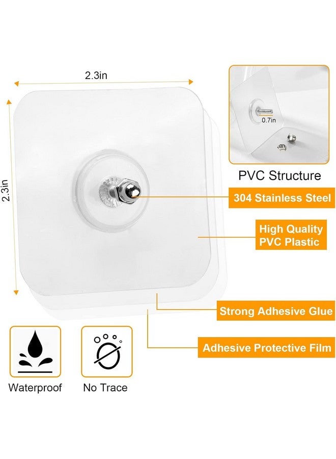 aadya alley aadya alley Adhesive Hooks Heavy Duty Wall Hooks, Nail Hook for Hanging Coat, Hat,Towel Robe Hook Rack Wall Mount- Bathroom and Bedroom Hooks for Wall Without Drilling (Nail Hook Trasparent 30 Pack)  - Image 2