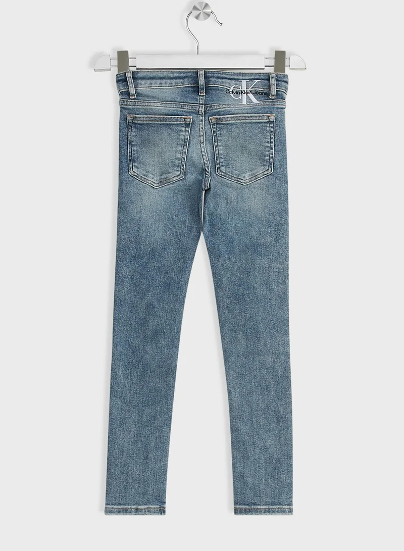 Calvin Klein Jeans Kids Light Wash Skinny Jeans