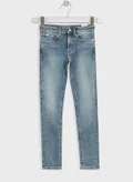 Calvin Klein Jeans Kids Light Wash Skinny Jeans