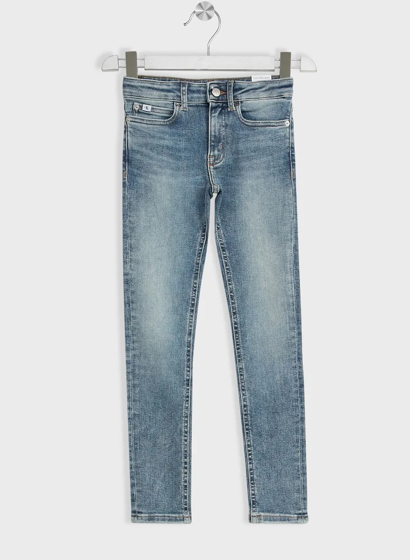 Calvin Klein Jeans Kids Light Wash Skinny Jeans