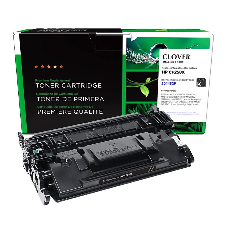 Clover Remanufactured High Yield Toner Cartridge Replacement for HP CF258X HP 58X Black - Image 2