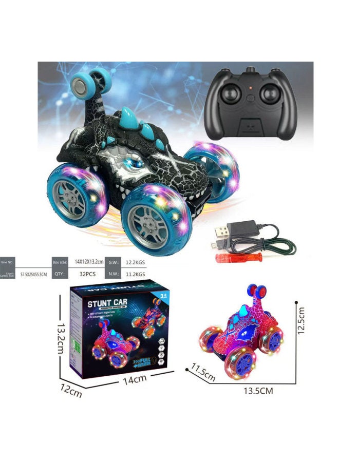 2.4G Batman Remote Control Dump Truck Venom 360 Degree Stunt Rollover Children's Toy F1 Off-road Vehicle-Color:2.4g Lighted Spiderman Remote Control Dump Truck Red  - Image 3
