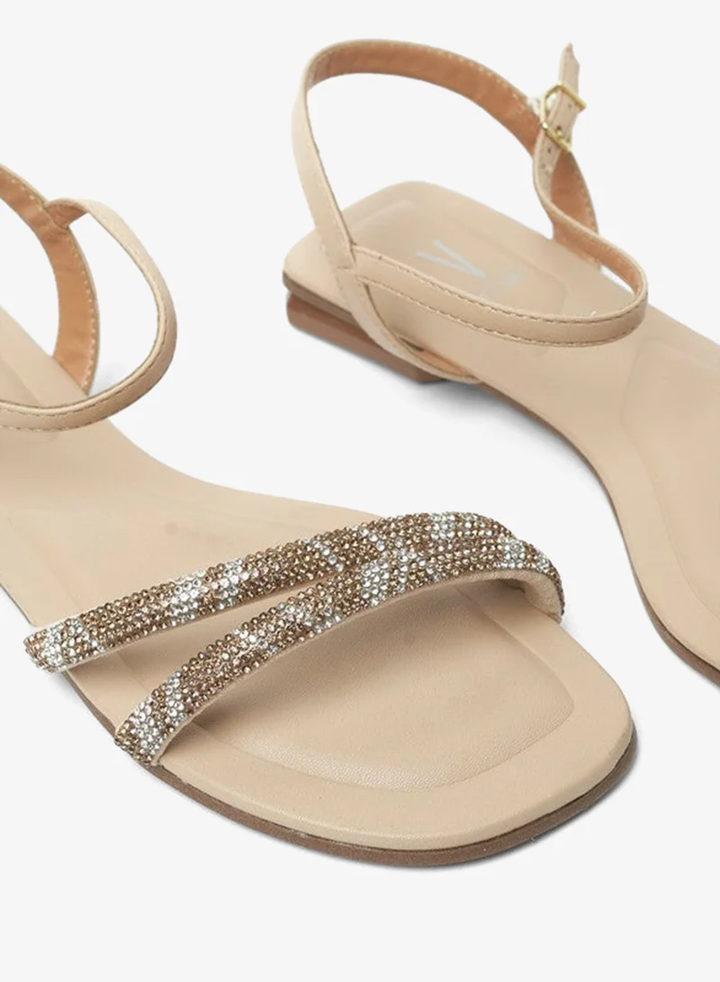 Vizzano Beige Sandals for Women with Back Strap – Stylish & Supportive sling Back Ladies Sandals for Women | Best Price UAE