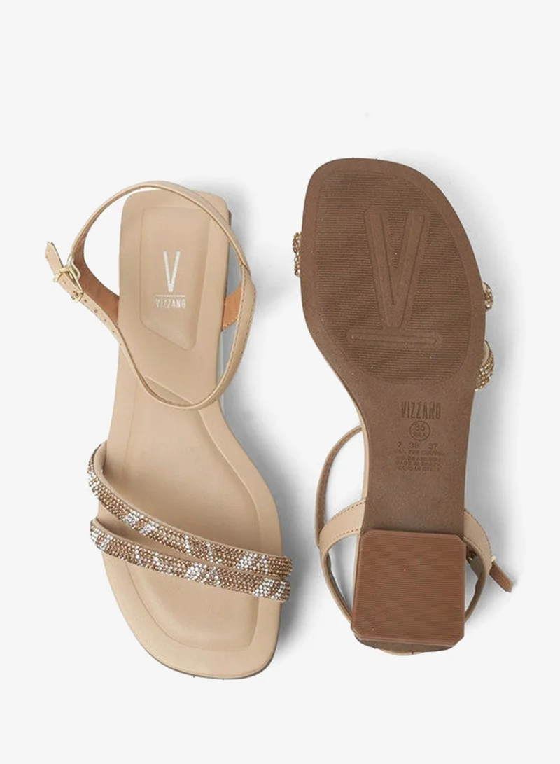 Vizzano Beige Sandals for Women with Back Strap – Stylish & Supportive sling Back Ladies Sandals for Women | Best Price UAE