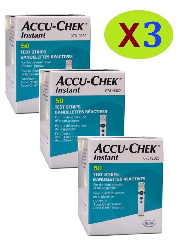 ACCU-CHEK Instant 50-Piece Accu Chek Instant Blood Glucose Test Strip Set (3 packs)  - Image 1