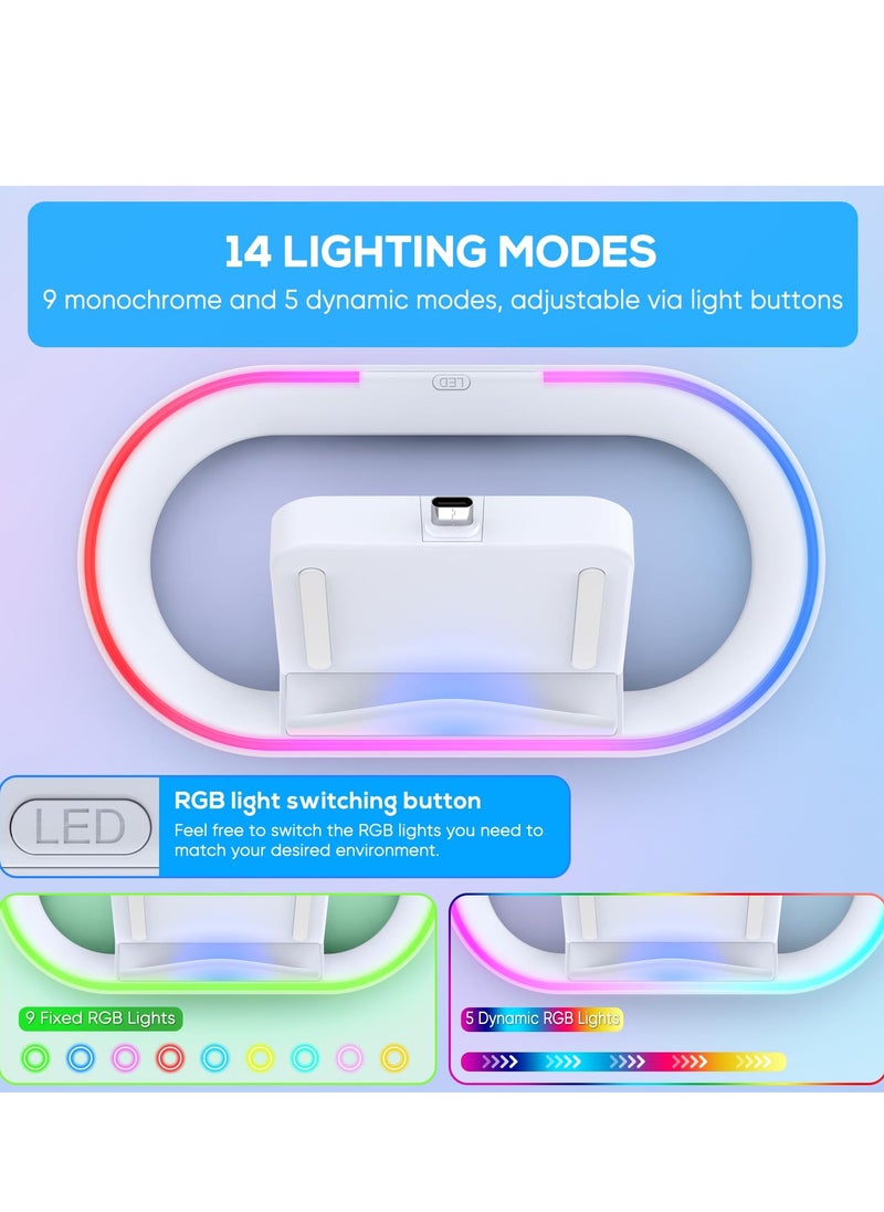 Generic - RGB Charging Dock Charging Stand for Playstation Portal Remote Player Portable Charging Station for PS5 Portal Consoles Accessories with 14 Lighting Modes and Type-C Cable - Image 1