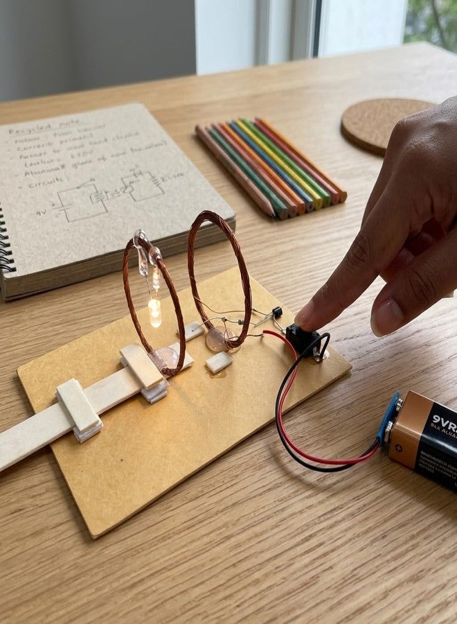 Komodo Craft Mutual Induction Model for Students | Electromagnetic Induction Working Project Kit | Wireless Energy Transfer Coil Experiment | STEM Physics Science Project - Image 4