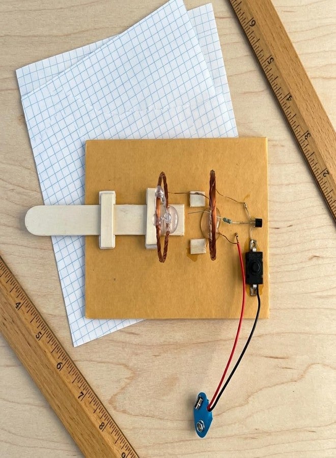 Komodo Craft Mutual Induction Model for Students | Electromagnetic Induction Working Project Kit | Wireless Energy Transfer Coil Experiment | STEM Physics Science Project - Image 2