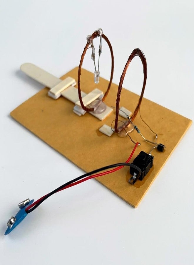Komodo Craft Mutual Induction Model for Students | Electromagnetic Induction Working Project Kit | Wireless Energy Transfer Coil Experiment | STEM Physics Science Project - Image 1