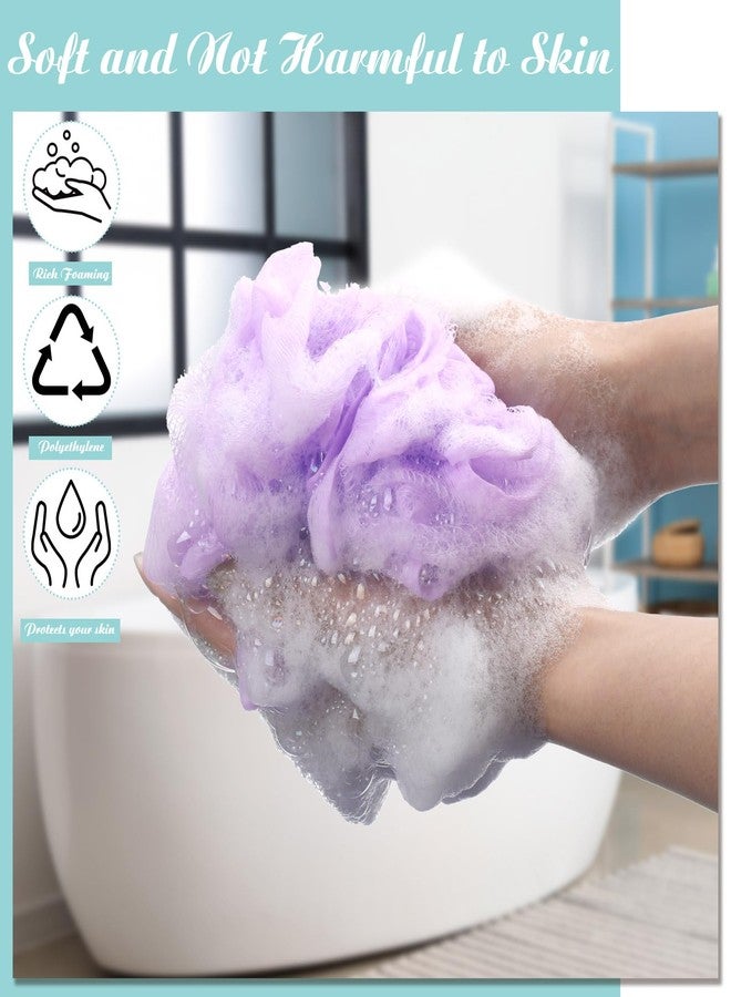 Nitial 50 Pcs Large Bath Shower Loofah Sponge Bulk 60g Exfoliating Bath Sponge Soft Shower Scrunchies Colorful Bath Loofahs for Men Women Shower(Fresh Color) - Image 4