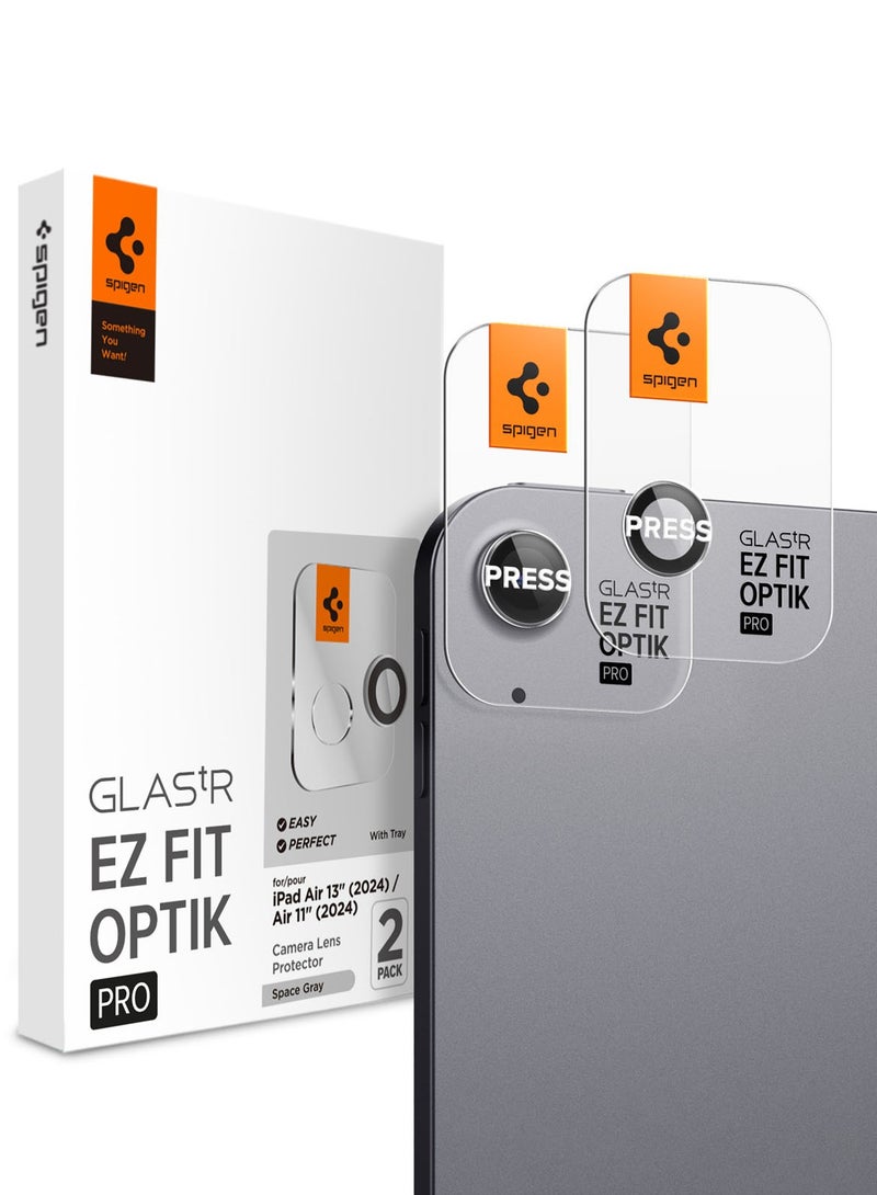 Spigen GLAStR EZ Fit Optik Pro Camera Lens Protector for iPad Air 11 inch and iPad Air 13 inch M3 (2025) / M2 (2024) [2 Pack] - Space Gray - Image 1
