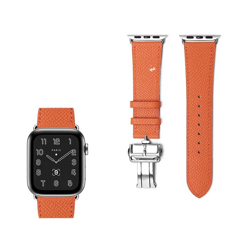 سوار ساعة ذكية باللون أزرق قابل للتعديل سوار جلدي كلاسيكي متوافق مع Apple Watch 38/40/41/42/44/45/49mm بملاءمة قابلة للتعديل وحزام بديل - Image 5