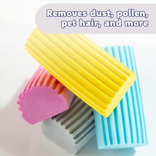 Scrub Daddy Damp Duster, Magical Dust Cleaning Sponge, Dusters for Cleaning, Venetian & Wooden Blinds Cleaner, Vents, Radiator, Skirting Boards, Mirrors, Dust Brush Tools, Home Gadgets, Light Blue - Image 4