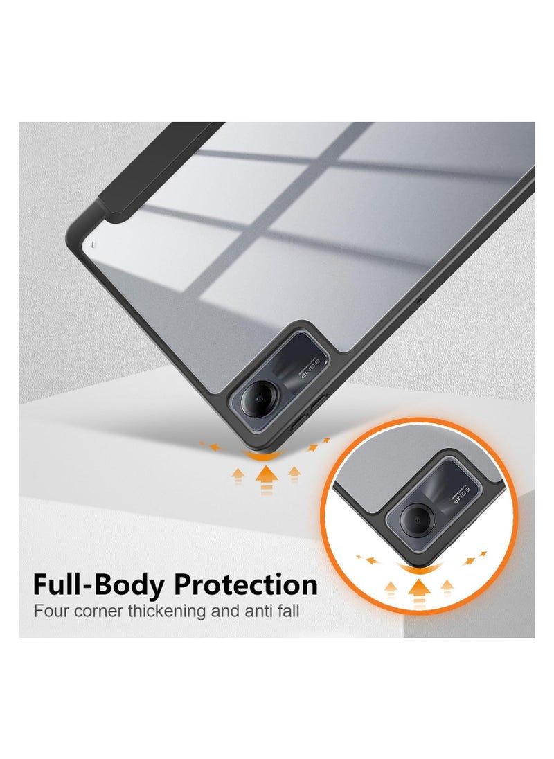 EVO Case for Xiaomi Redmi Pad SE 11 inch Shockproof Cover with Clear Transparent Back Shell Case for Xiaomi Redmi Pad SE 2023 Auto Wake/Sleep,Black  - Image 5