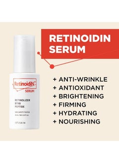 It's Skin Retinoidin Serum Retinol Anti Aging Serum Smooth Wrinkles & Fine Lines Firming & Moisturizing With Adenosine Hyluronic Acid Peptides Niacinamide And Ceramide 1.01 Fl.Oz  - Image 3