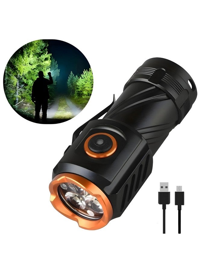 Feelon فيلون مصباح LED، 20000 لومن عالي القوة 5 أوضاع مصباح قابل لإعادة الشحن، مقاوم للماء ومصباح جيب مع مشبك للطوارئ، في الهواء الطلق، المنزل، التخييم، المشي الجبلي - Image 1