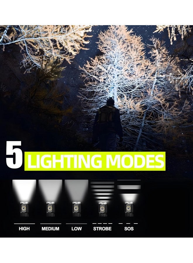 Feelon فيلون مصباح LED، 20000 لومن عالي القوة 5 أوضاع مصباح قابل لإعادة الشحن، مقاوم للماء ومصباح جيب مع مشبك للطوارئ، في الهواء الطلق، المنزل، التخييم، المشي الجبلي - Image 2