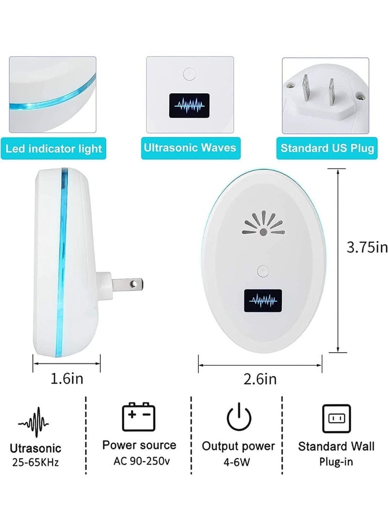 CLENEA 4 Pack Ultrasonic Pest Repeller Plug-in, Electronic Indoor Mouse Repellent for Rodents, Roaches, Spiders, Ants, Bugs, Eco-Friendly Insect Repellent for Home, Kitchen, Office, Warehouse - Image 2