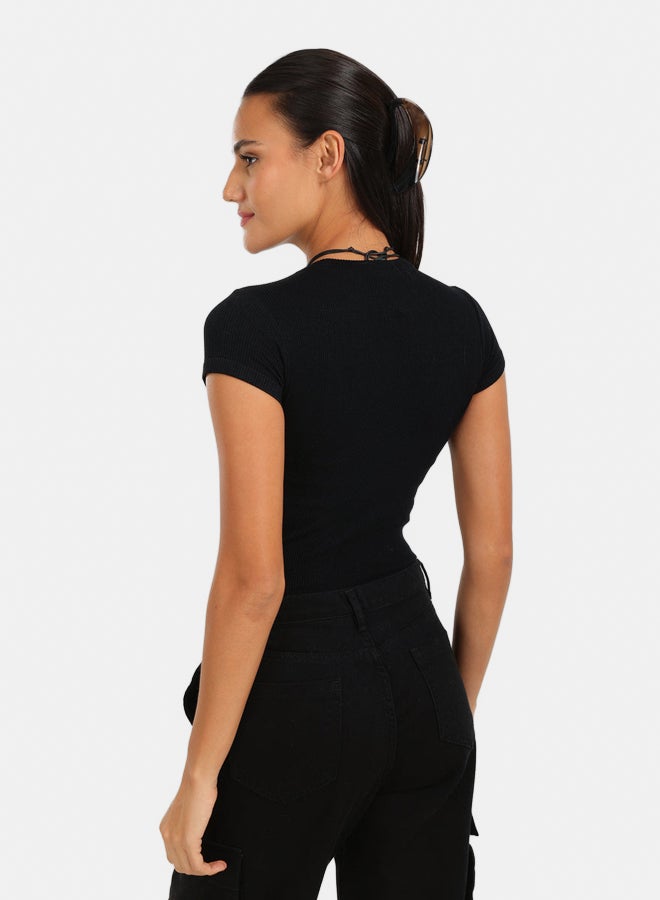 Carina Slim Fit Ribbed Top - Image 3