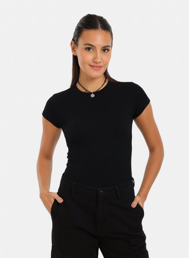 Carina Slim Fit Ribbed Top - Image 1
