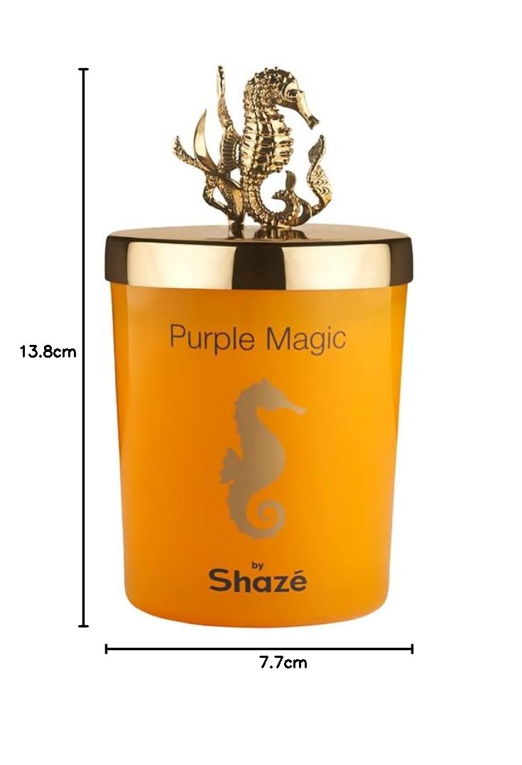 Shaze Purple Magic Scented Glass Candles Home Wax Scented Glass Candles Aroma Decoration Candles Gift for Home Dcor Bergamot Blackcurrant and Freesia On Top Raspberry - Image 3