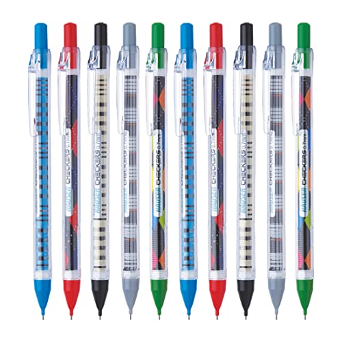 Hauser Checkers 0.7Mm Mechanical Pencil Box |German Technology|Continuous Writing Sliding Sleeve|Specially Designed Grip For Comfortable Writing| Of 20 Mechanical Pencils|Multicolor - Image 1