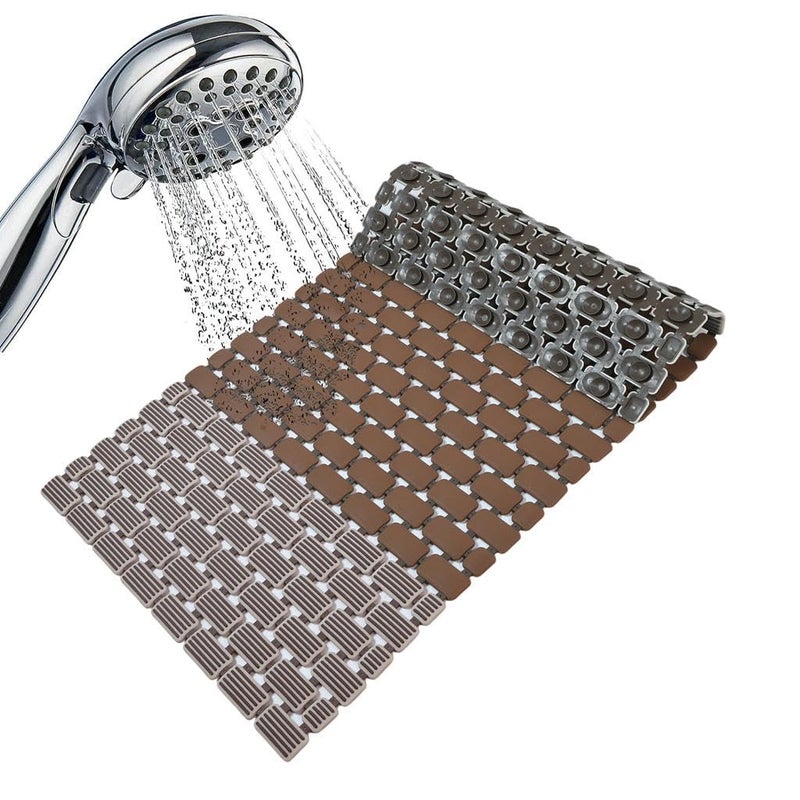 Home-Cloud Shower Mat |Elevate Your Bathing Experience TPE Anti-Slip Spa Shower Mat with Suction Cups for Unrivaled Safety and Comfort | L70xW40cm (Dark Brown) - Image 5