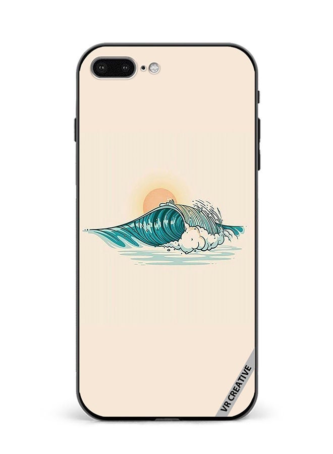 Protective Case Cover For Apple iPhone 7 Plus/8 Plus Waves Design Multicolour
