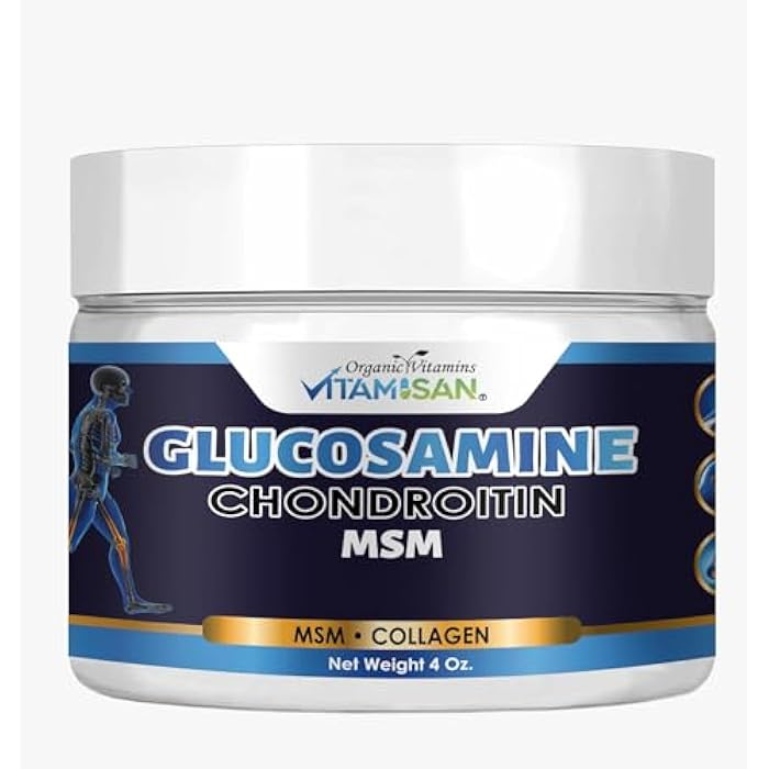 VITAMISAN Premium Organic Glucosamine & Chondroitin Cream with MSM, Arnica, & Collagen - Image 1