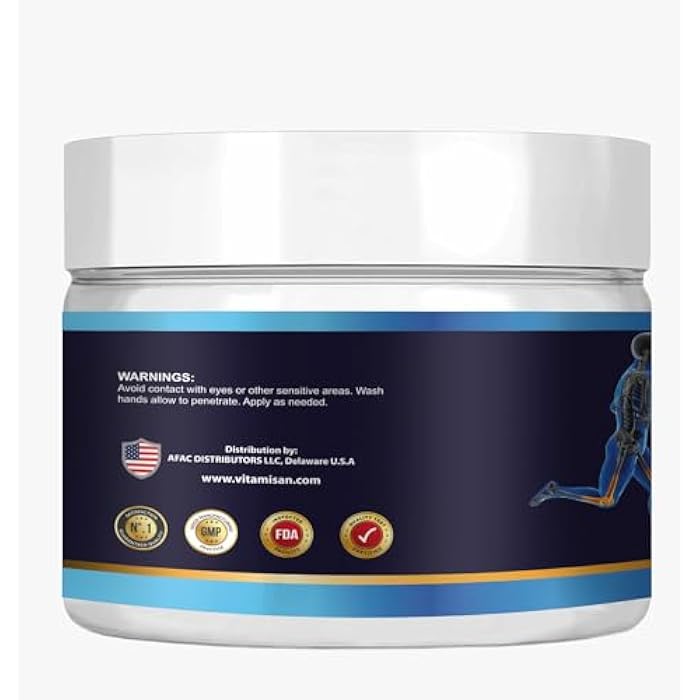 VITAMISAN Premium Organic Glucosamine & Chondroitin Cream with MSM, Arnica, & Collagen - Image 3