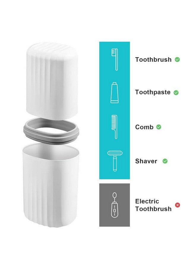 iSTAR Plastic Capsule Shape Travel Toothbrush Toothpaste Case Holder, Portable Toothbrush Toothpaste Case Storage, Toothbrush Holder for Camping, Business and School Trip | Pack of 2 (Random Color) - Image 5