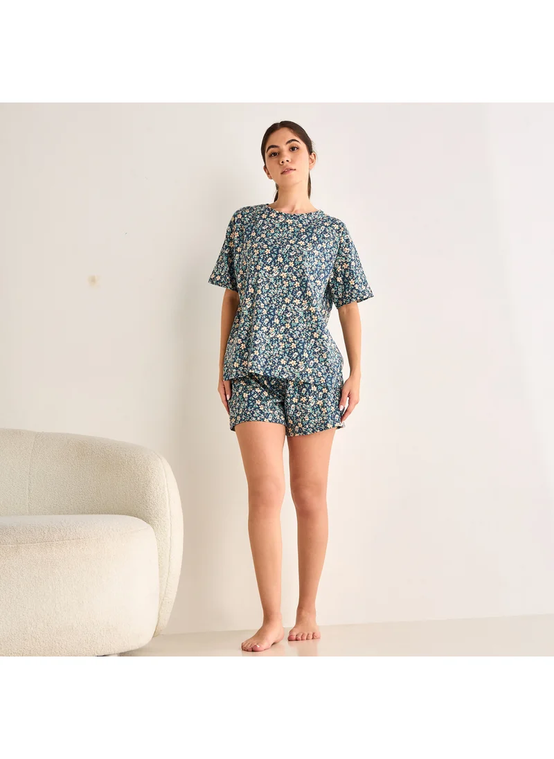 FAV Floral Print Shorts Set