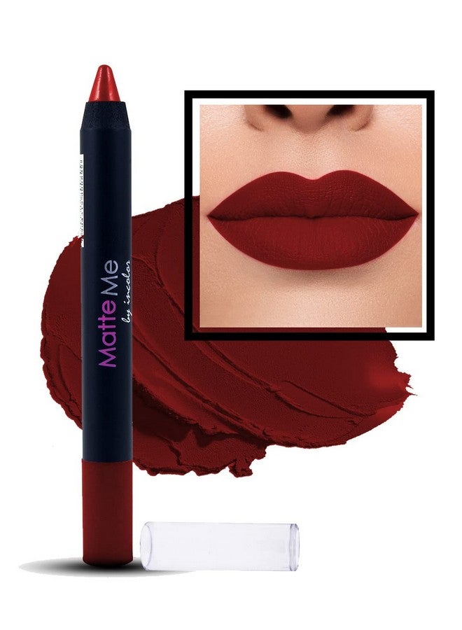 INCOLOR Matte Me Crayon Lipstick, Long Lasting, Waterproof & Smooth Texture Pencil Lipstick For Girl & Women, 2.3g (Shade 18) - Image 1