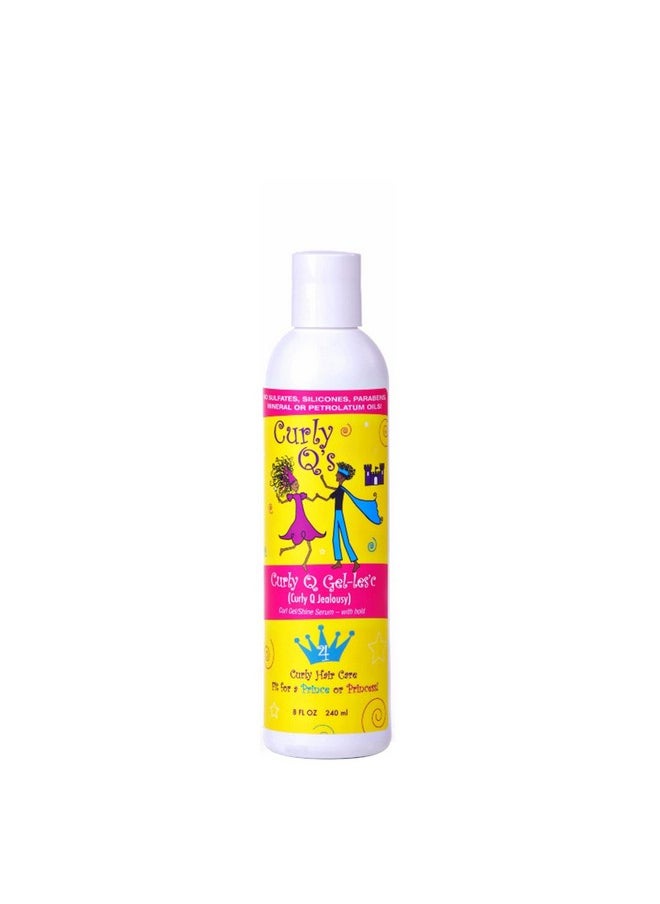 Curls - Curly Q'S Gelles'C Kids Hair Jelly Curl Enhancing And Shine Promoting Styler Perfect Frizzfighting Solution For All Curl Types And Textures 8 Oz - Image 1