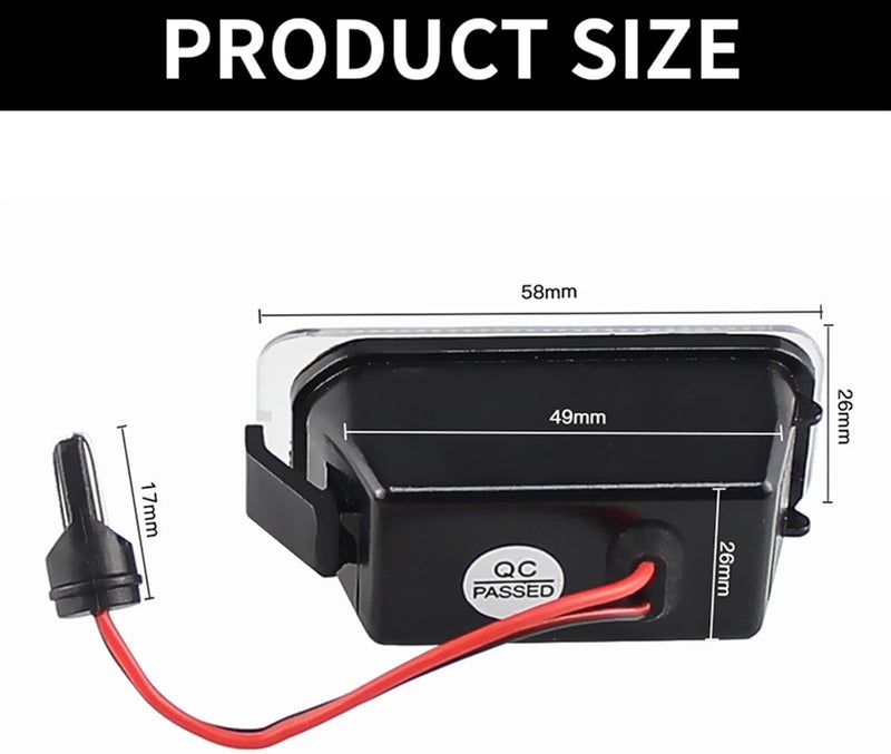 DEMULAX 2PC Number Plate Light License Lamps - Image 4