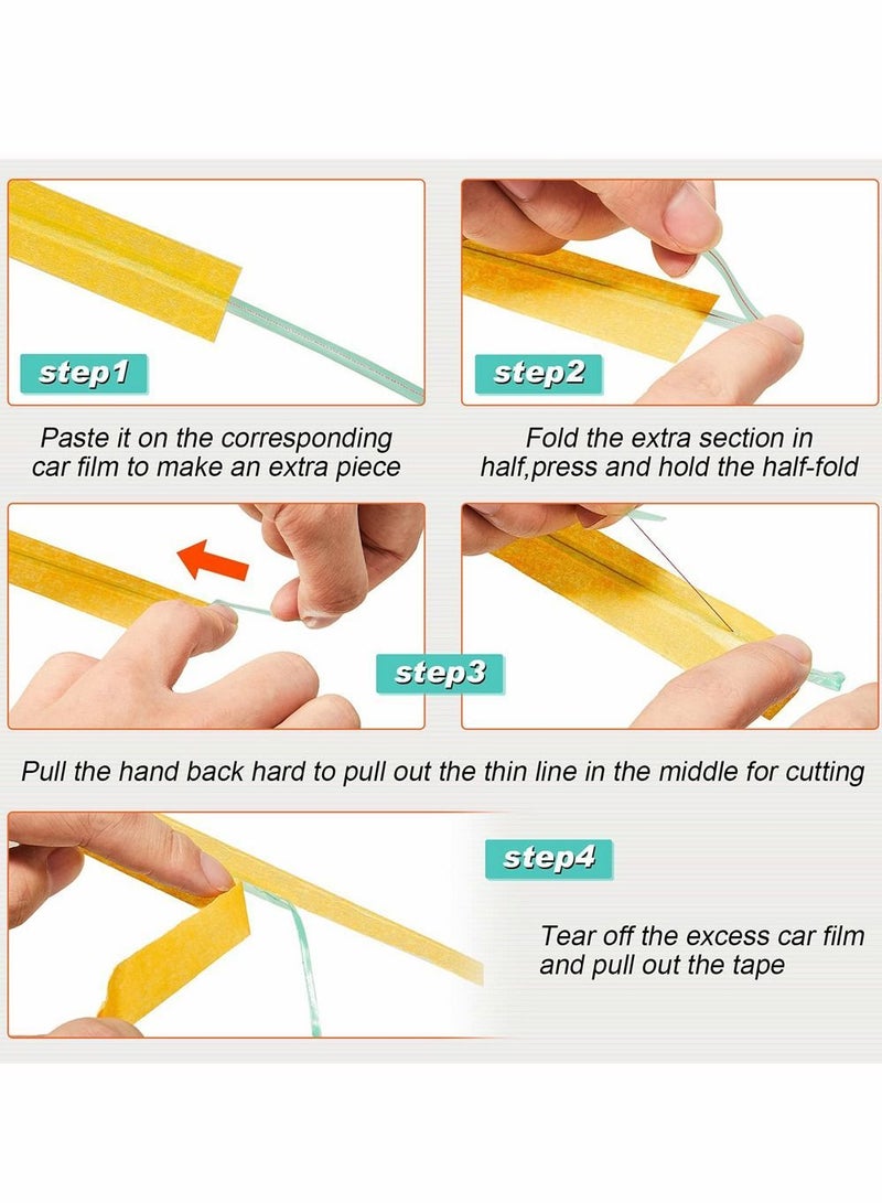 Y&D Vinyl Wrap Cutting Tape Edge Detailer Finish Line Roll Tool Car Wrapping for Auto Motorcycle Boat Graphic Decal, 33 Ft(10M), Green - Image 3