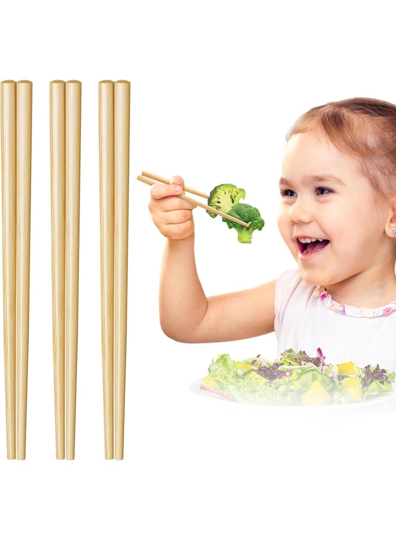 عيدان طعام قصيرة للأطفال، مصنوعة من الخيزران، قابلة لإعادة الاستخدام، مناسبة للتدريب للمبتدئين - 10 أزواج - Image 1