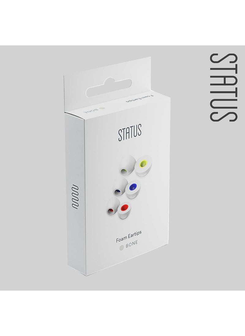 Status Status Audio Memory Foam Replacement Earbud Tips  for Between Pro and Between 3ANC Earbuds Bone White  - Image 2
