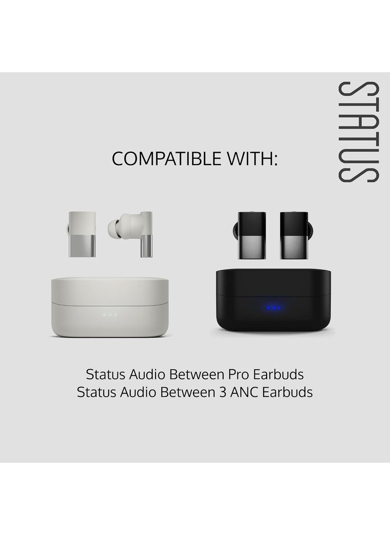 Status Status Audio Memory Foam Replacement Earbud Tips  for Between Pro and Between 3ANC Earbuds Bone White  - Image 4
