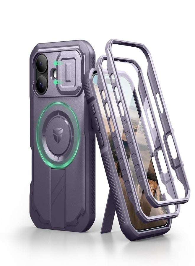 Dexnor for iPhone 17 Case with Slide Camera Cover & Adjustable Kickstand & Built-in Screen Protector, Compatible with MagSafe,Rugged Bumper Cases Heavy-duty Magnetic Protective Cover,Phantom Purple - Image 1