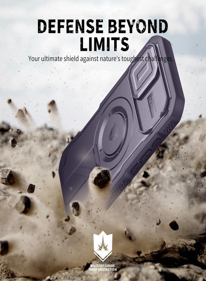 Dexnor for iPhone 17 Case with Slide Camera Cover & Adjustable Kickstand & Built-in Screen Protector, Compatible with MagSafe,Rugged Bumper Cases Heavy-duty Magnetic Protective Cover,Phantom Purple - Image 5