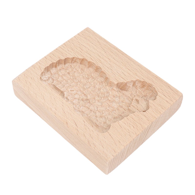 Carved Wooden Gingerbread Cookie Mold Biscuit Chocolate Press Cutter 3D Baking Sheep Stamp Mould - Image 3