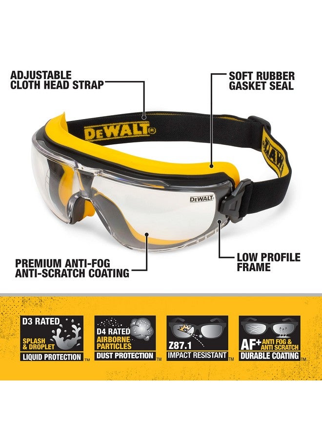 DEWALT DEWALT Safety Goggles, Clear, Anti-Fog, DPG84 - Insulator - Image 1