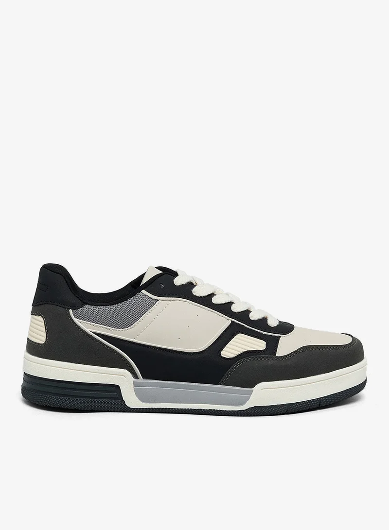 R&B Color Block Lace Up Sneakers