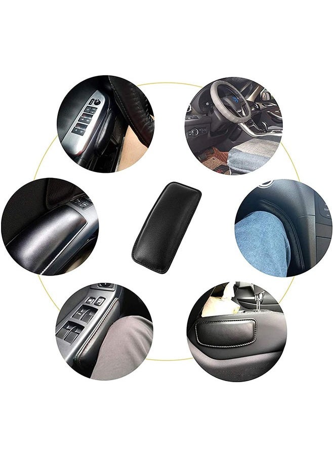 Generic 2 Pcs Black Automotive Soft Leather Center Console Knee Pad, Elastic Thigh Support Comfort Pillow Car Interior,Padded Car Door Armrest Elbow Pad Comfort Pillow  - Image 5