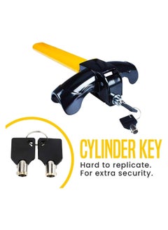 Generic Universal Steering Wheel Lock, Anti-Theft Secure Car Lock, Adjustable Length Double Hook Retractable Theft Prevention, Universal Car Steering Wheel Lock, Heavy Duty Anti-Theft Steering Wheel Lock  - Image 2